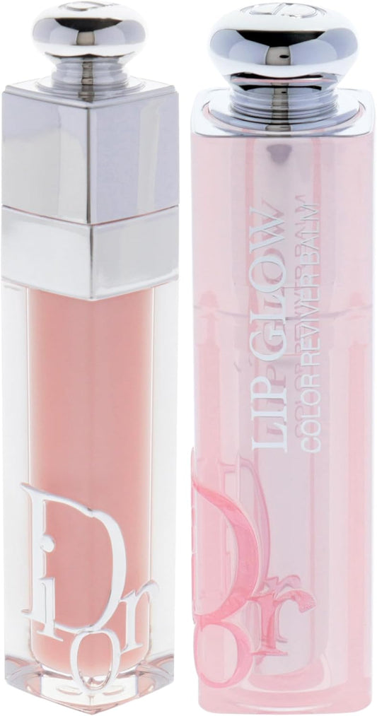 Dior Addict Lip Maximizer And Lip Glow Duo By Christian Dior For Women - 2 Pc 0.20Oz Dior Addict Lip Maximizer - 001 Pink, 0.11Oz Dior Addict Lip Glow - 001 Pink