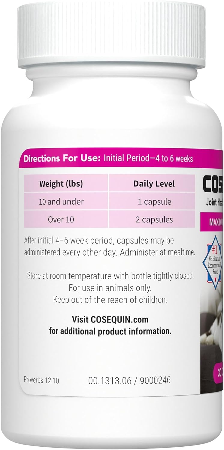 Nutramax Cosequin Joint Health Supplement for Cats - With Glucosamine and Chondroitin, 30 Capsules : Pet Supplies