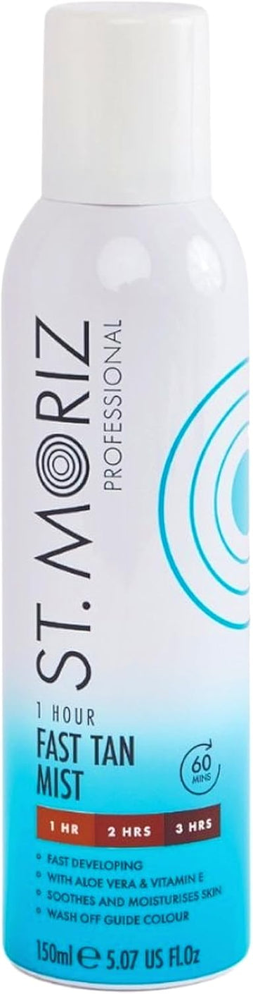 St Moriz Professional Instant 1 Hour Fast Tan Mist | With Aloe Vera & Vitamin E | Develops In 1-3 Hours | Express Vegan Fake Tan Spray & Body Mist | Dermatologically Tested & Cruelty Free | 150Ml