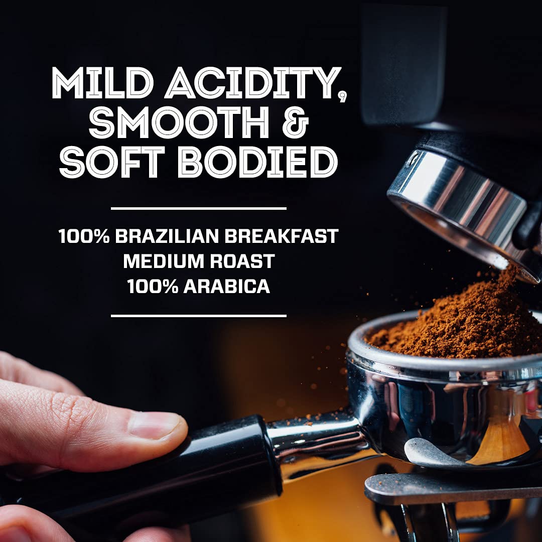 Eight O'Clock Coffee 100% Arabica & Brazilian Breakfast, Medium Roast, Kosher Certified, 11 Oz