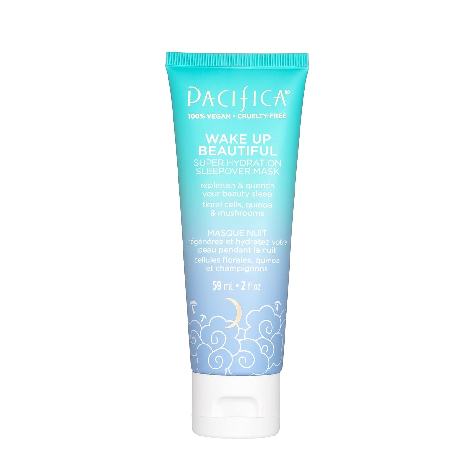 Pacifica Beauty, Wake Up Beautiful Overnight Face Mask, Moisturizer, Hyaluronic Acid, Vitamin E, Anti-Aging, For Dry to Oily Skin, Paraben-Free, Sulfate-Free, Alcohol-Free, Vegan & Cruelty Free