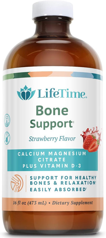 LifeTime Vitamins - Liquid Calcium Magnesium Citrate Natural Strawberry Flavor - 16 fl. oz