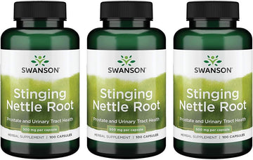 Swanson Stinging Nettle Root (Urtica Dioica) - Herbal Supplement - (100 Capsules, 500Mg) 3 Pack