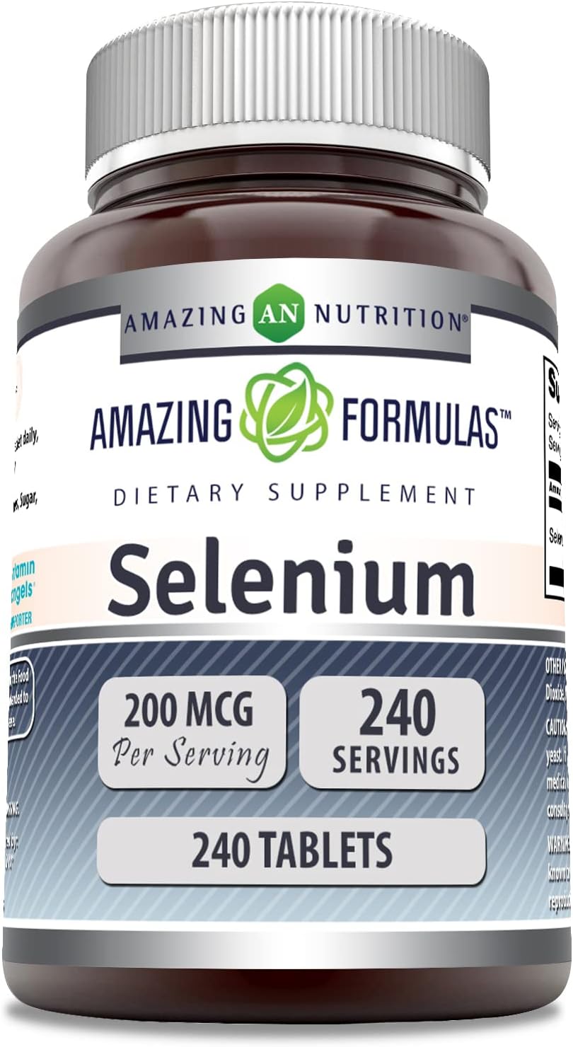 Amazing Formulas Selenium 200 mcg 240 Tablets Supplement | Non-GMO | Gluten Free | Made in USA