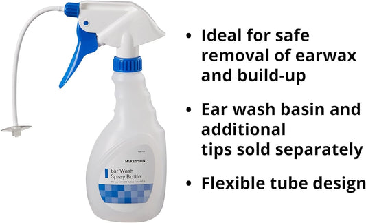 McKesson Ear Wash Spray Bottle, Wax Removal, Disposable Tip, 1 Count, 10 Packs, 10 Total