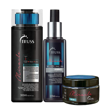 Truss Miracle Conditioner Bundle With Amino Miracle Heat Protectant Spray And Miracle Hair Mask