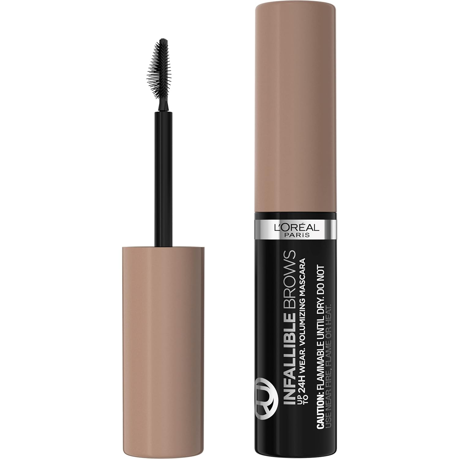 L'Oreal Paris Infallible Volumizing 24H Wear Brow Mascara, Long Lasting Eyebrow Makeup For 2X Fuller Eyebrows, 8.0 Light Blonde, 0.13 Fl Oz