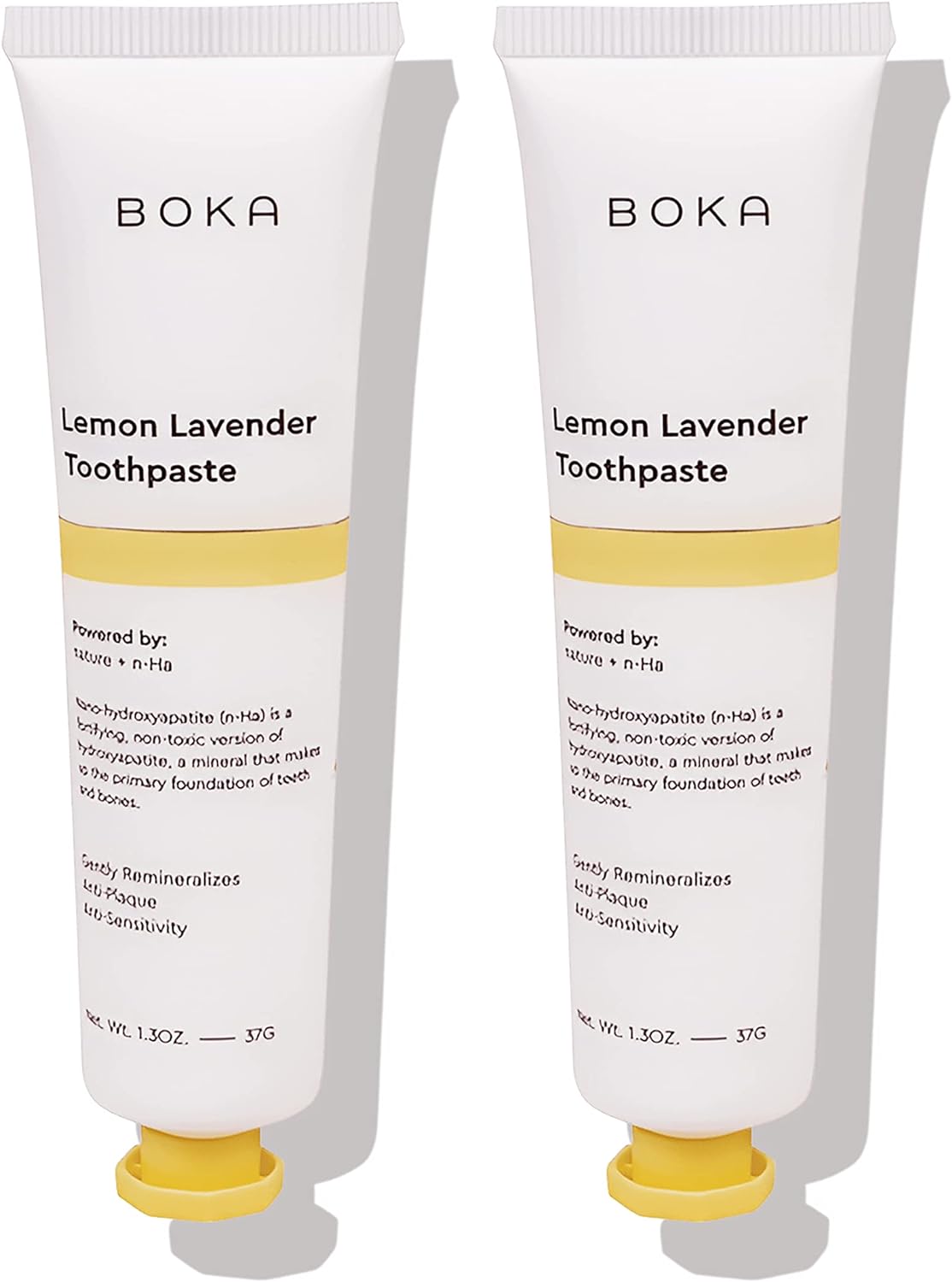 Boka Fluoride Free Travel Size Toothpaste-Nano Hydroxyapatite, Remineralizing, Sensitive Teeth, Whitening- Dentist Recommended for Adult, Kids-Lemon Lavender Flavor, 1.3 Fl Oz 2Pk- US Manufactured