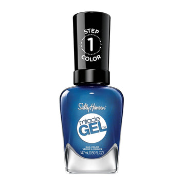 Sally Hansen Miracle Gel™, Travel Seekers Blues Cruise, Long Lasting, Gel-Like Formula, No Uv Lamp Needed, Blue Nail Polish