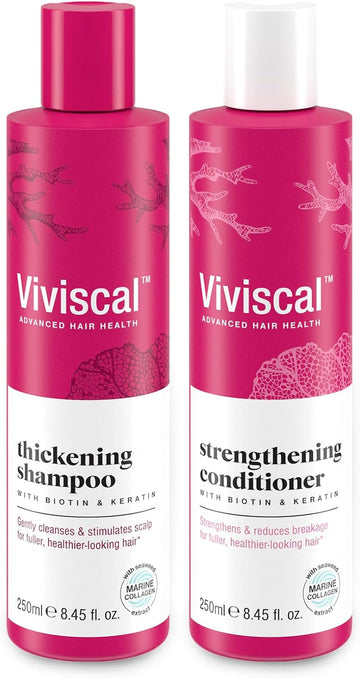Bundle Of Viviscal Hair Thickening Shampoo And Conditionar For Naturally Thicker & Fuller Looking Hair, 250Ml