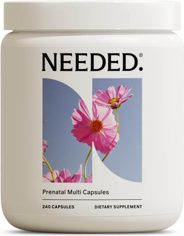 Needed. Multivitamin Capsules for Prenatal, Pregnancy, Breastfeeding, Postpartum | Expertly-Formulated & Third-Party Tested| 30-Day Supply