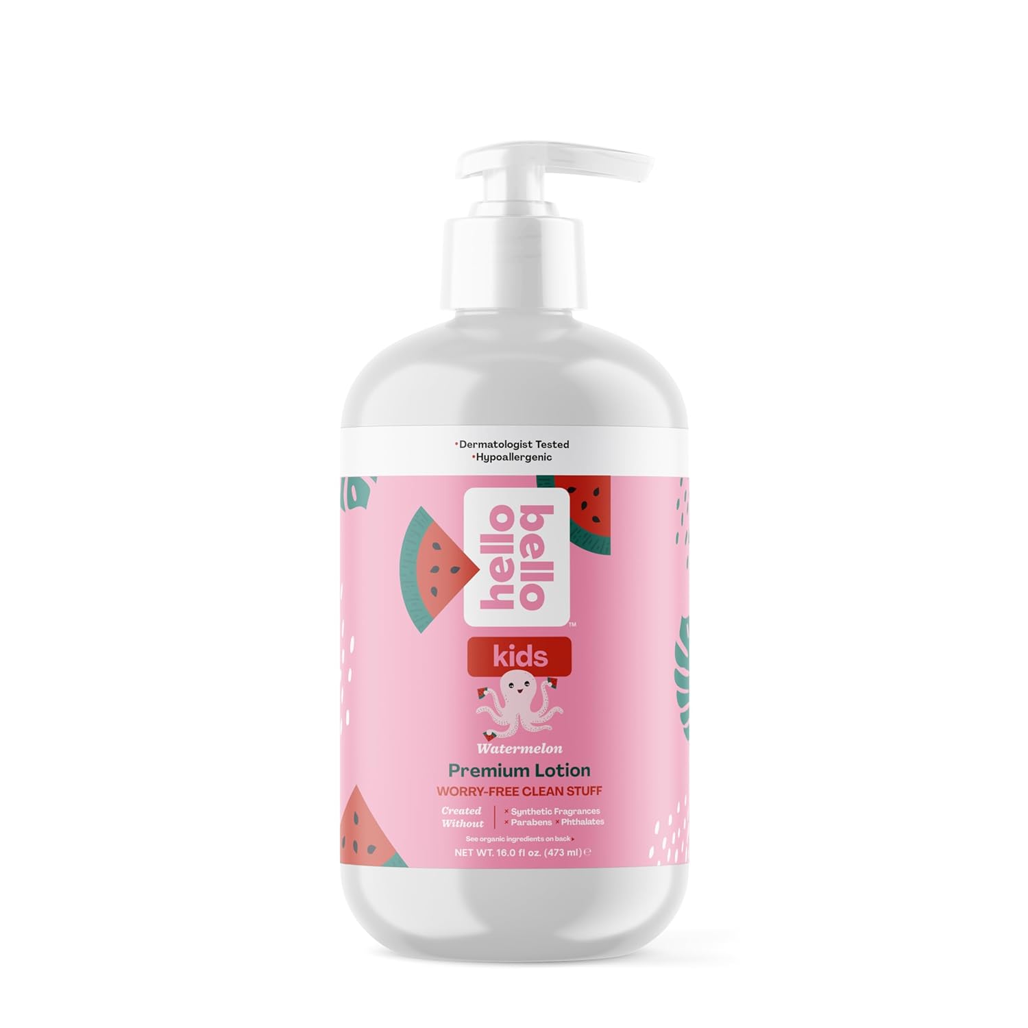 Hello Bello Kids Premium Lotion - Gentle Hypoallergenic Vegan Formula To Nourish And Moisturize - Watermelon Scented - 16 Fl Oz