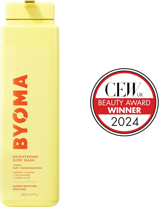 BYOMA Hydrating Body Wash (400ml) For Normal to Dry Skin, with Prebiotic Complex for a Soothing Shower and Hydrated Skin, Vegan