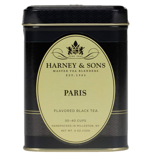 Harney & Sons Paris Tea , 4 Oz Loose Leaf Black Tea W/ Caramel And Fruit Flavors