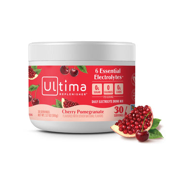 Ultima Replenisher Daily Electrolyte Drink Mix – Cherry Pomegranate, 30 Servings – Hydration Powder With 6 Electrolytes & Trace Minerals – Keto Friendly, Vegan, Non-Gmo & Sugar-Free Electrolyte Powder