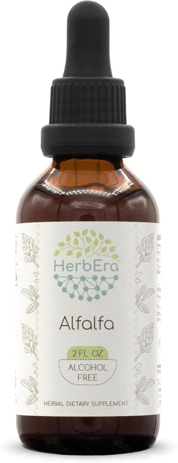 Alfalfa B120 Alcohol-Free Herbal Extract Tincture, Concentrated Liquid Drops Natural Alfalfa 4 Fl Oz