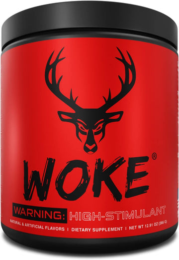 Bucked Up - Woke - HIGH STIM Pre Workout - Best Tasting - Focus Nootropic, Pump, Strength and Growth, 30 Servings (Blood Raz)