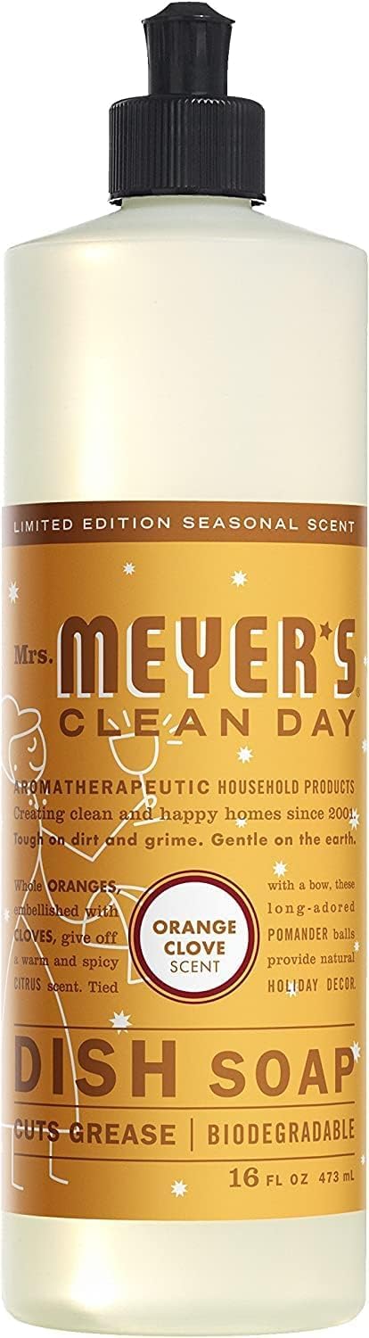 Mrs Meyers Clean Day Liquid, Orange Clove 16 oz. (Pack of 6)