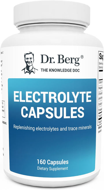 Dr. Berg Electrolyte Capsules - Electrolyte Supplements For Supporting Energy, Endurance, And Hydration - Sugar Free, No Maltodextrin, Keto Friendly - 160 Caps