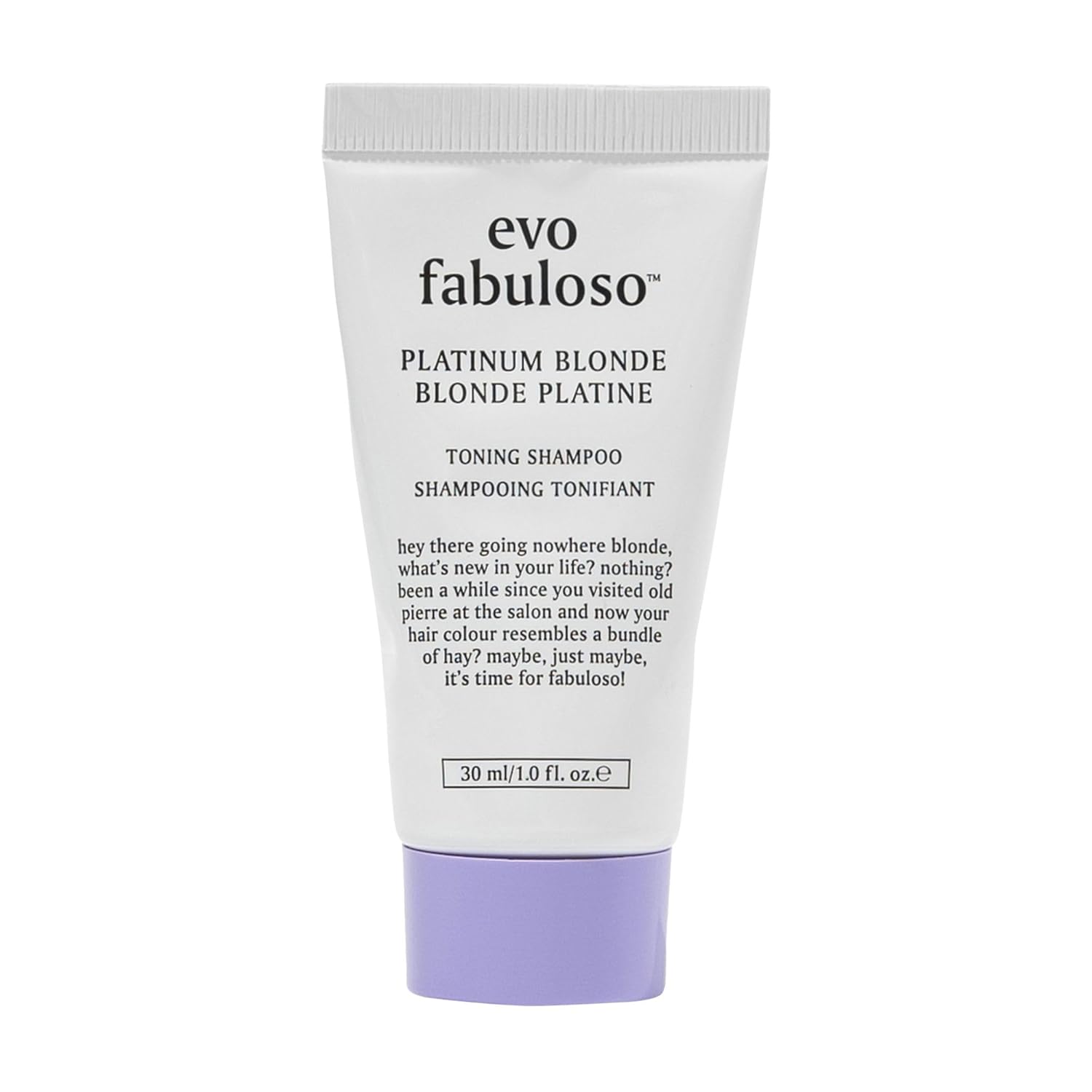 Evo Fabuloso - Platinum Blonde Toning Shampoo - Refreshes And Revives Colored Hair - Purple Shampoo To Extended Life Of Color - Treated Blonde Hair