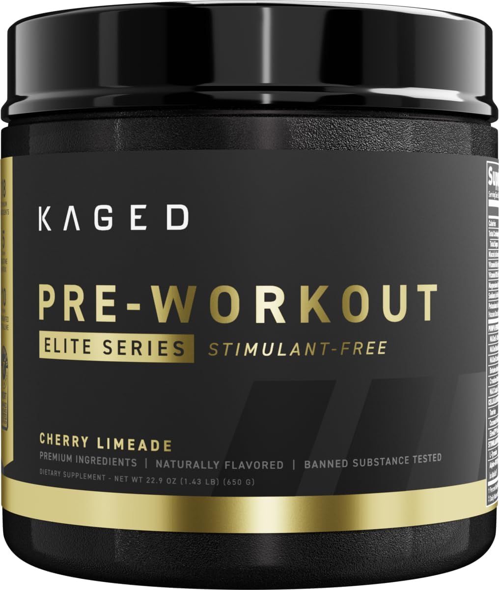 Kaged Pre Workout Powder Pre-Workout Elite Stim-Free for Men & Women |