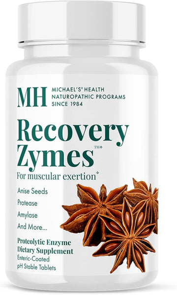 Michael'S Health Naturopathic Programs Recovery Zymes - 90 Enteric Coated Ph Stable Tablets - Proteolytic Enzyme Supplement - Supports Natural Inflammatory Response - 15 Servings