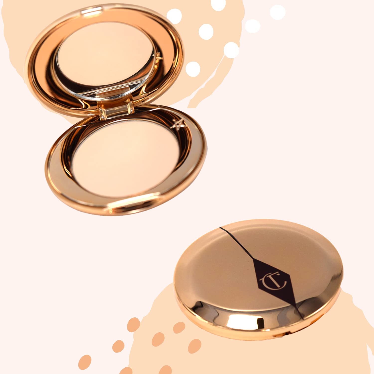 Charlotte Tilbury Mini Airbrush Flawless Finish Setting Pressed Compact Makeup Face Powder For Women - 1 Fair : Beauty & Personal Care