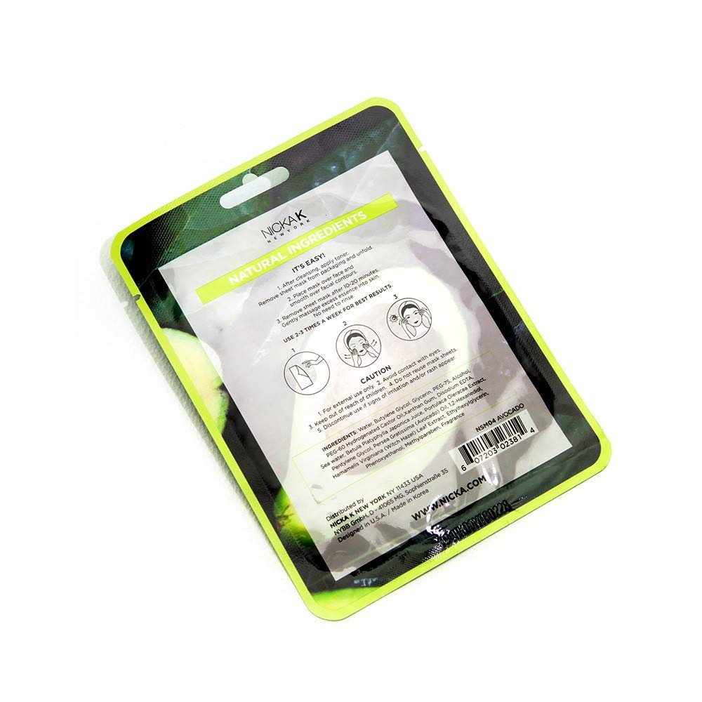 K-Beauty Nourishing Avocado Facial Sheet Mask