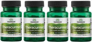Swanson Theracurmin - Herbal Supplement Supporting Joint Health & Mobility - Formulated For High Absorption - (30 Capsules, 100Mg Each) 4 Pack