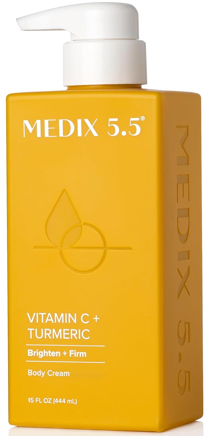 Medix 5.5 Vitamin C Cream Face Lotion & Body Lotion Moisturizer | Anti Aging Skin Care Firming & Brightening Cream Diminishes The Look Of Uneven Skin Tone, Age Spots, & Sun Damaged Dry Skin, 15 Fl Oz