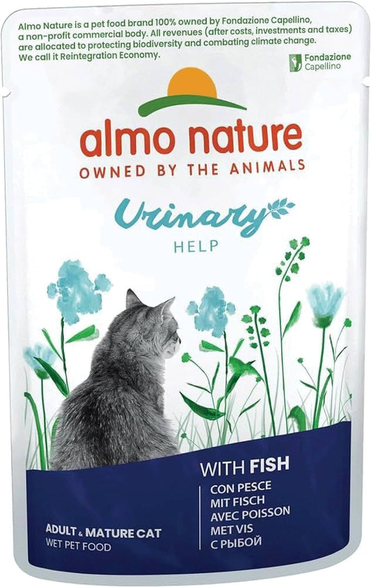 Almo Nature Functional Urinary Help Multipack Complete Wet Cat Food -3 pouches with Fish/3 pouches with Chicken, (pack of 6 pouches x70g), With Fish - With Chicken?529697MULTI