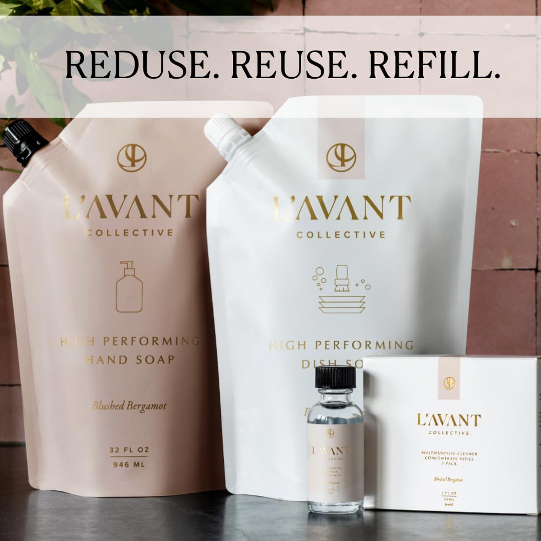 L'AVANT Collective High Performing Dish Soap Refill | Plant-Based Ingredients & High Performing Formula | Notes of Bergamot, Orange Blossom, Amber, Cedar | Blushed Bergamot Scent 32oz : CDs & Vinyl