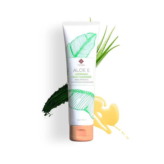 Hanalei Aloe E Hawaiian Face Wash And Cooling Island Aloe Gel Moisturizer | Made With Hawaiian Botanicals | Cruelty-Free