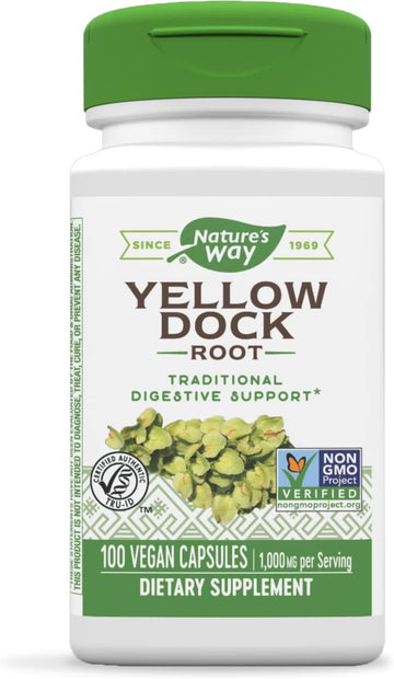 Nature'S Way Yellow Dock Root, Traditional Digestive Support*, 100 Vegan Capsules