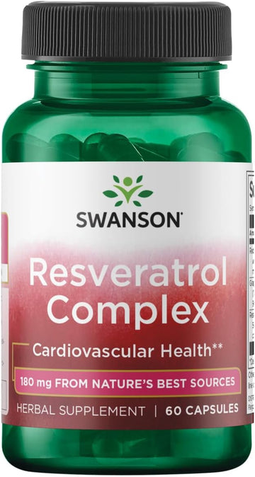 Swanson Resveratrol Complex - Herbal Supplement Promoting Cardiovascular Health '&' Protection - Natural Formula Promoting Natural Health '&' Wellness - (60 Capsules)