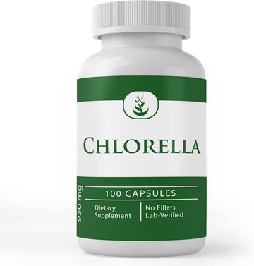 Pure Original Ingredients Chlorella, (100 Capsules) Always Pure, No Additives Or Fillers, Lab Verified