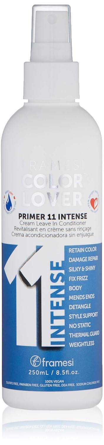 Framesi Color Lover Primer 11 Intense Leave In Conditioner Spray, 8.5 Fl Oz, Leave In Conditioner For Color Treated Hair, Heat Protectant Spray