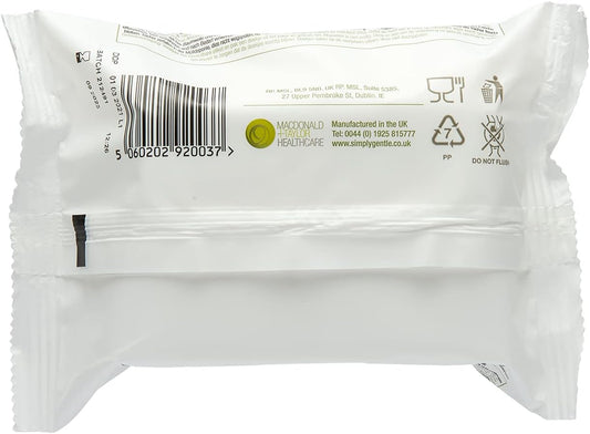 Wet Baby Wipes Sensitive Skin - By Simply Gentle - Dermatologically Tested - Newborn And Toddler Suitable, Natural Aloe Vera - Care With No Irritation - 52 Wipes Per Pack. Pack Of 6. Bulk Multipack