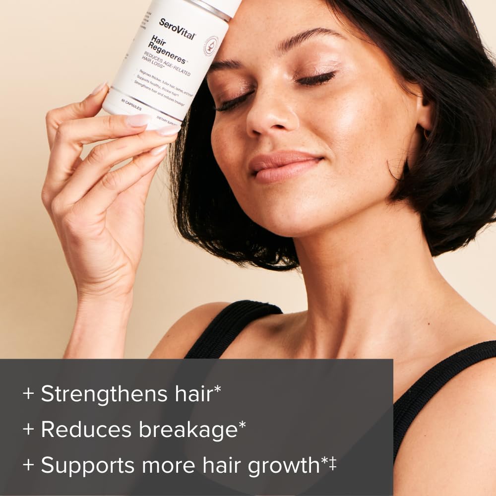 SeroVital® Hair Health Bundle – Supplement & Serum Formulated for Women Seeking Enhanced Hair Growth - Thicker, Strengthened Hair, Increased Scalp Coverage- For Age-Related Hair Loss : Beauty & Personal Care