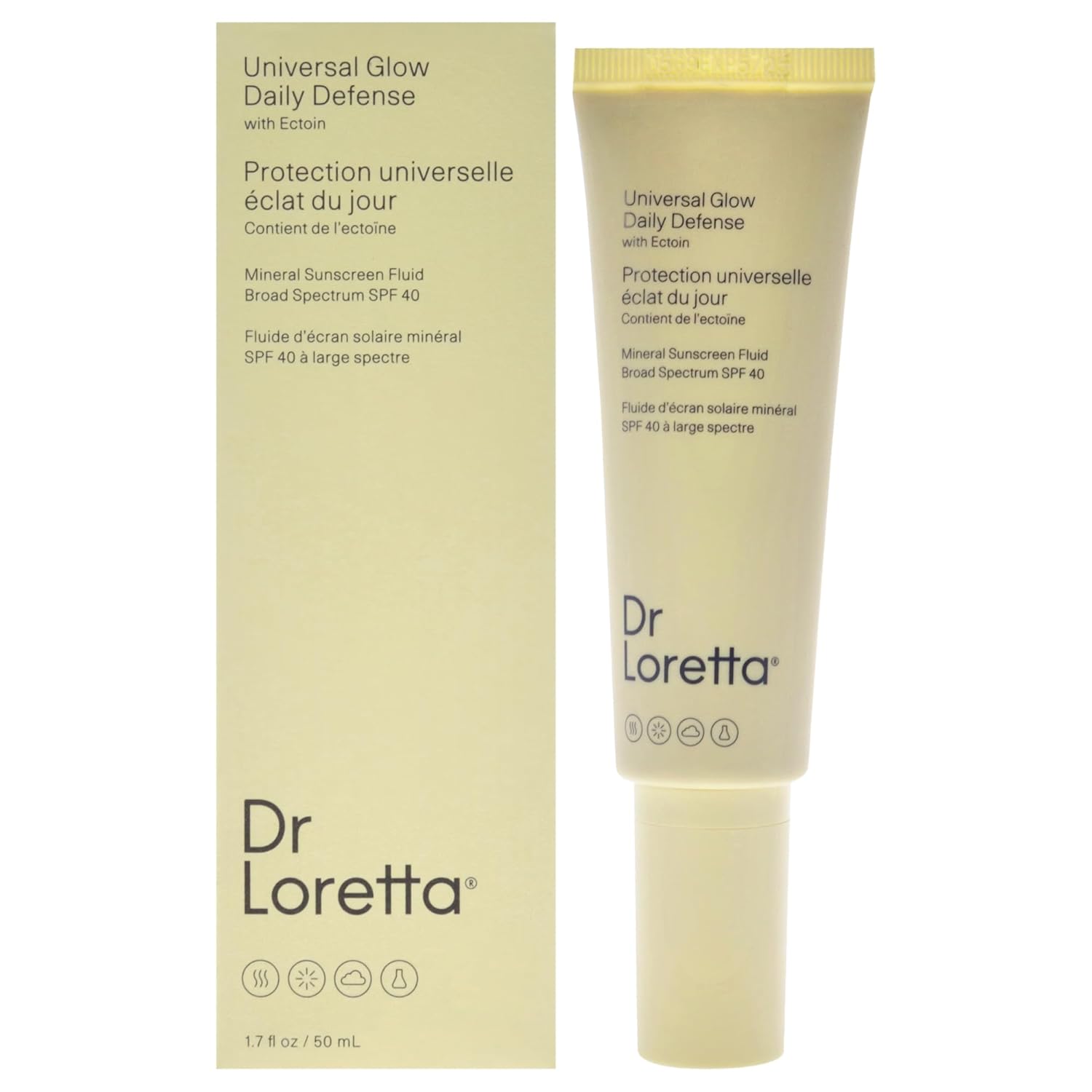 Universal Glow Daily Defense Mineral Sunscreen Fluid Spf 40 By Dr. Loretta For Women - 1.7 Oz Sunscreen