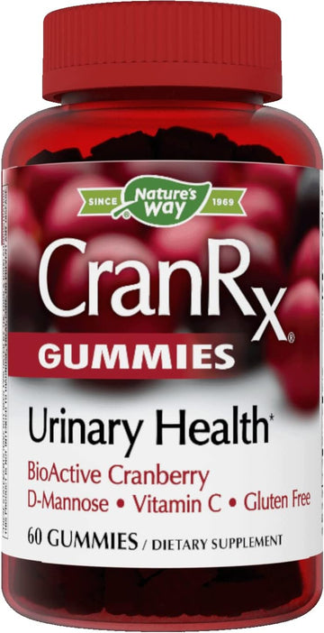Nature'S Way Cranrx Cranberry Gummies, Urinary Tract Health Support* Supplement With D-Mannose + Vitamin C, 60 Gummies