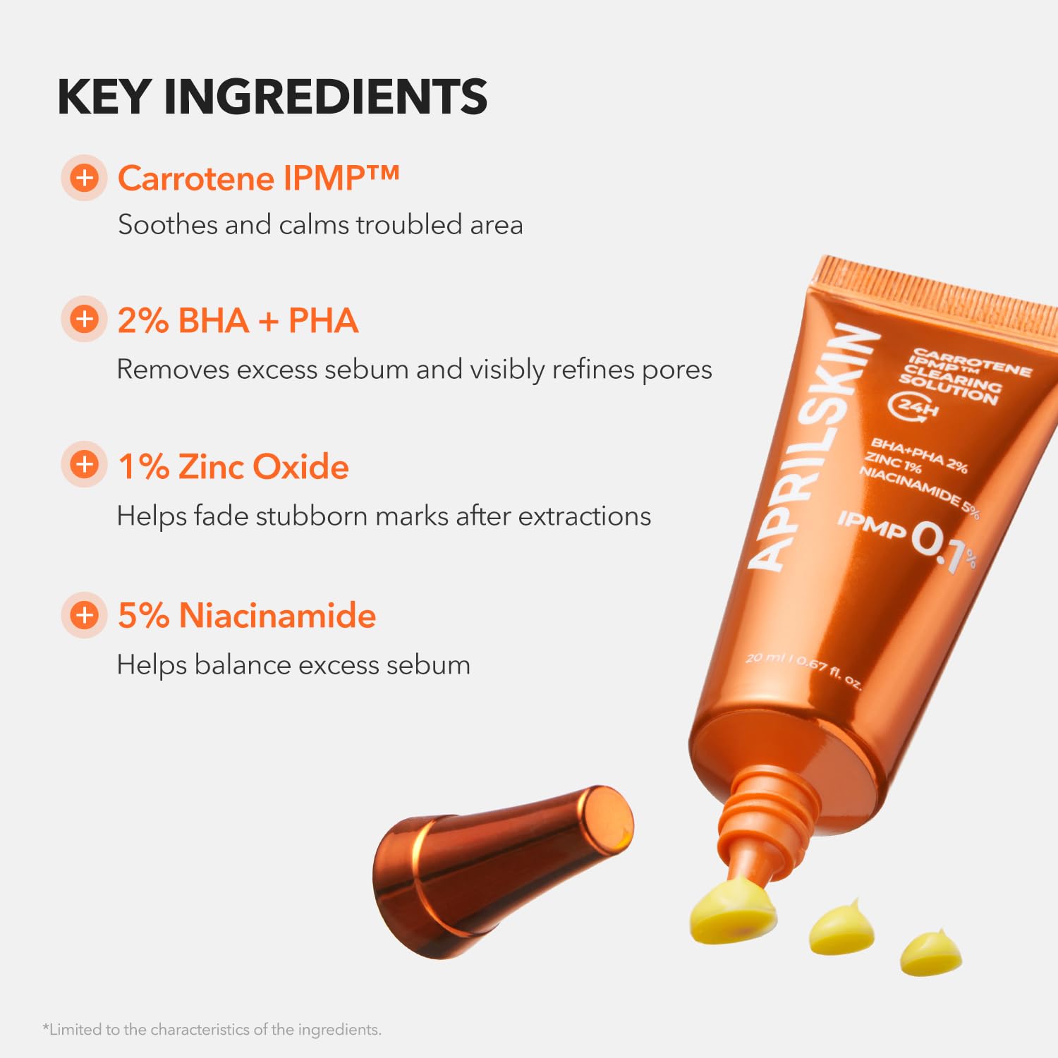 Aprilskin Carrotene Clarifying Facial Serum | Vegan, Non-Comedogenic | Blemish Clear, Dark Spot Corrector | Korea Skincare | Oily Skin, Sensitive Skin, Bumpy Skin | 1.25 Fl.Oz : Beauty & Personal Care