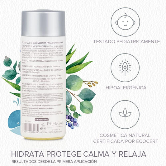 E'Lifexir Baby Care | Natural Massage Oil | | Moisturises And Protects Delicate Skin | 100% Natural Ingredients | 125Ml