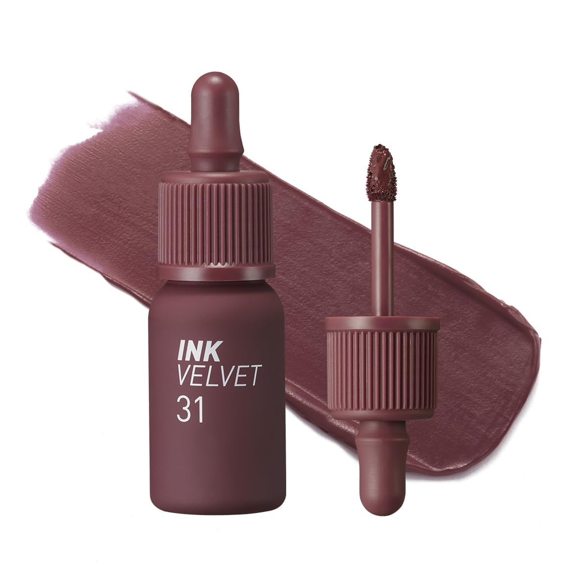 Peripera Ink The Velvet Lip Tint - High Pigment Color, Longwear, Weightless, Not Animal Tested, Gluten-Free, Paraben-Free (031 Wine Nude (New))