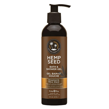 Hemp Seed Bath & Shower Gel - 8 Oz - Moisturizing Formula With Hemp Seed Oil, Chamomile & Hydrolyzed Wheat Protein - Vegan, Cruelty Free