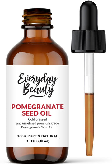 Pomegranate Seed Oil - 1 Fl Oz Glass Bottle & Dropper - 100% Pure And All Natural Cold Pressed Moisturizing Oil For Face Skin And Hair