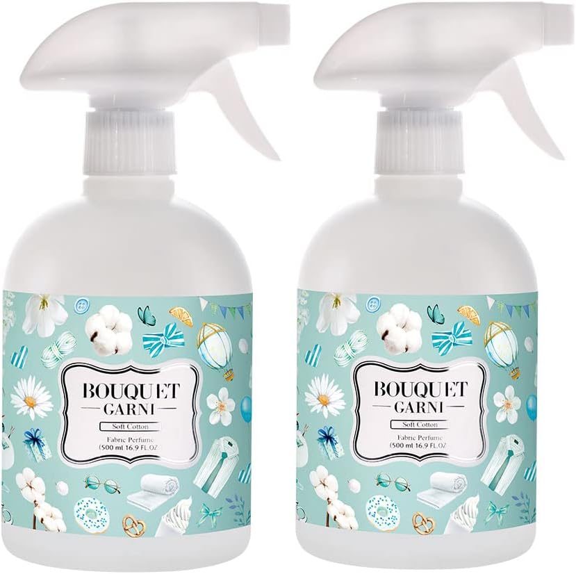 Bouquet Garni Fabric Perfume Soft Cotton - Long Lasting Fragrance Fabric And Linen Odor Remover - Odor Eliminator And Neutralizer Spray - Fabric Deodorizer And Refresher - 16.9 Fl Oz