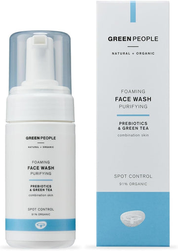 Green People Foaming Face Wash - Anti-Blemish - For Combination & Oily Skin - Sls & Alcohol Free - Cruelty Free & Vegan, 100Ml
