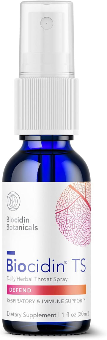 Biocidin TS Throat Spray - Daily Immune Support Supplement - Pleasant-Tasting Formula for Seasonal Support & Ongoing Immune Defense - with Lavender Oil, Shiitake Mushroom, Milk Thistle & More (1 oz)