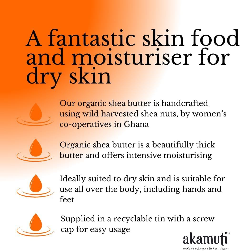Akamuti Organic Virgin Shea Butter 160 gram : Amazon.co.uk: Beauty